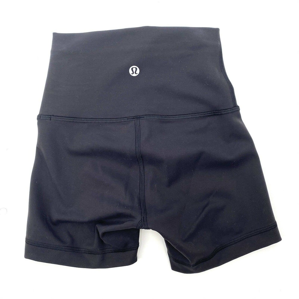 Lululemon Black Four Way Stretch Athletic Shorts 0